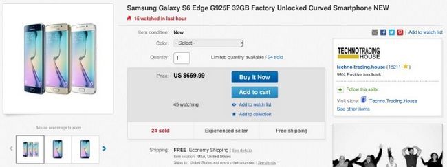 Fotografía - [Offre Alerte] débloqué 32 Go Samsung Galaxy S6 Contour seul 670 $ sur eBay (plus de 100 $ Off)